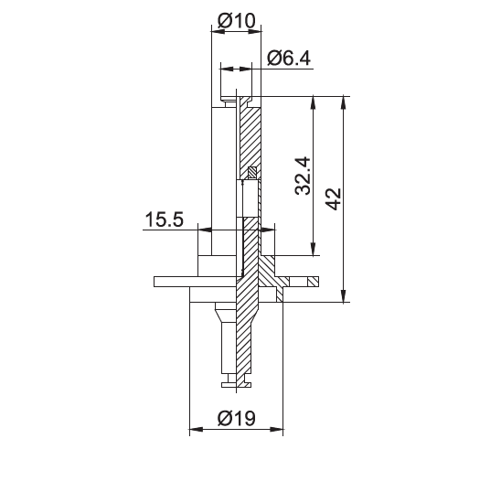 选用XY1030电磁线圈配套应用于水阀电磁阀先导组件结构尺寸图