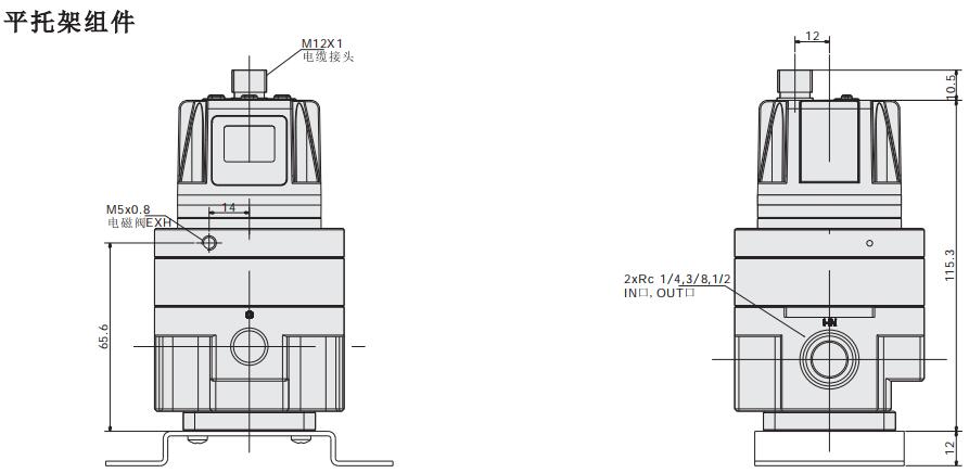 EPV3电气比例阀平托架组件